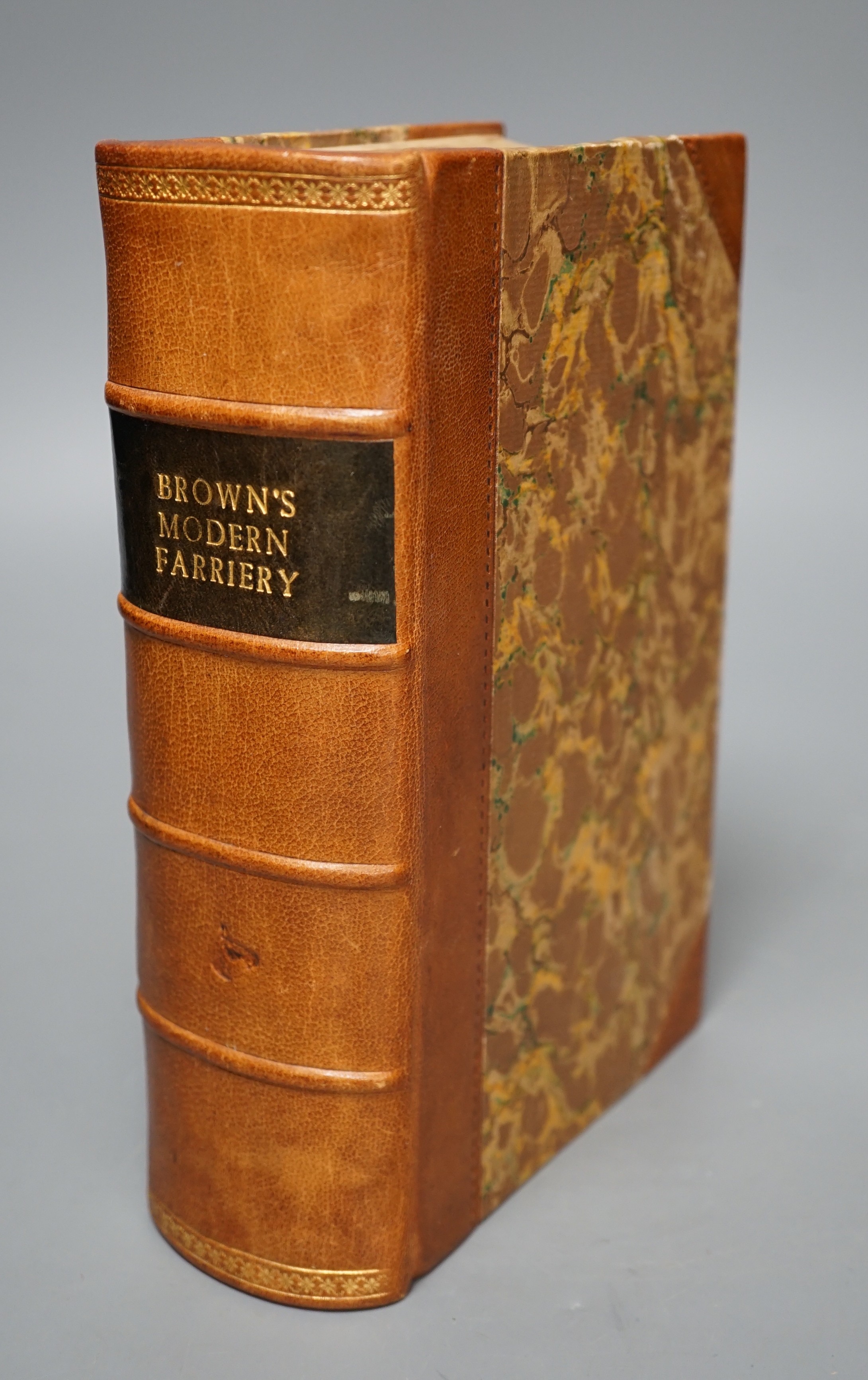 Brown M.P.S., Thomas - A Manual of Modern Farriery, George Virtue, Ivy Lane, London, in leather binding